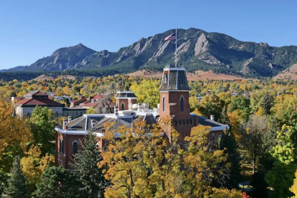 CU Boulder campus on a clear day